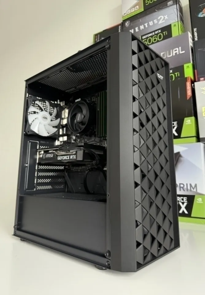Biudžetinis žaidimų kompiuteris Ryzen 5 1600X / RTX 3050 8 GB / 16 GB RAM / 512 GB SSD + 1 TB HDD