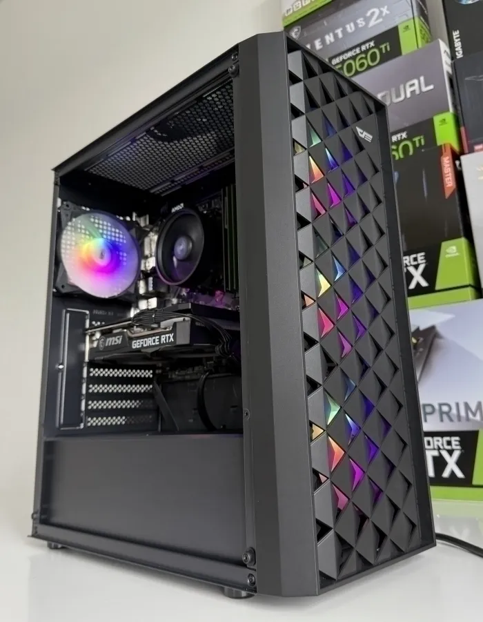 Biudžetinis žaidimų kompiuteris Ryzen 5 1600X / RTX 3050 8 GB / 16 GB RAM / 512 GB SSD + 1 TB HDD