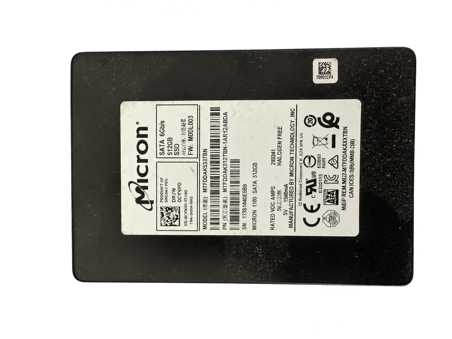 Micron 1100 512GB 2.5” SATA III 6Gb/s SSD MTFDDAK512TBN