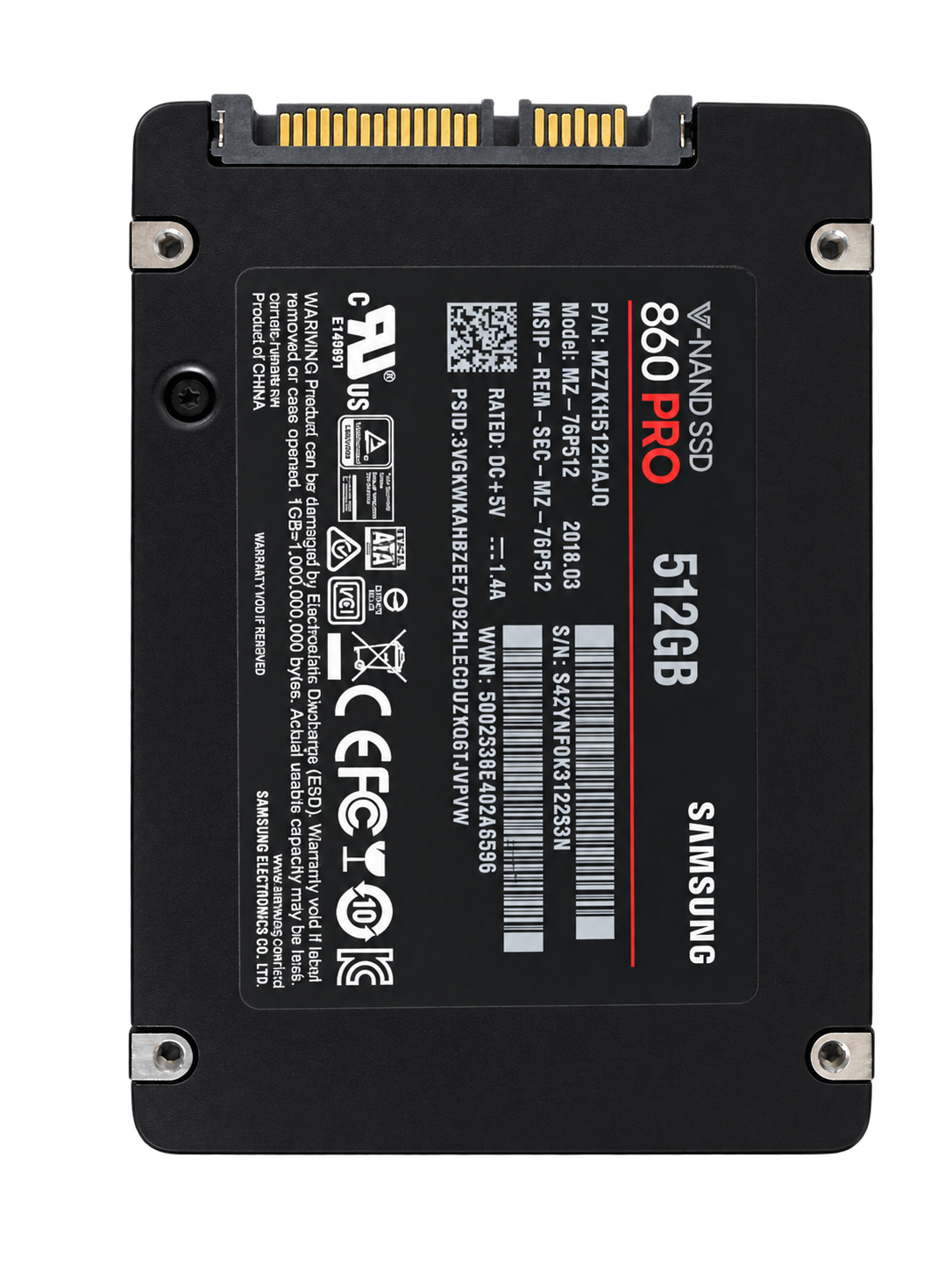 Samsung 860 PRO 512GB 2,5" SATA SSD