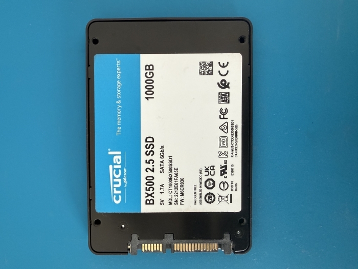 Crucial BX500 1TB 2.5” SATA III SSD Diskas CT1000BX500SSD1 – 1000 GB – Patikrintas ir Pilnai Veikiantis