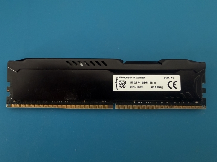Kingston HyperX Fury Black 16GB DDR4 2666MHz PC4-21300 CL16 UDIMM operatyvioji atmintis RAM HX426C16FB3C/16