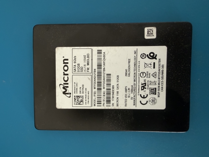 Micron 1100 512GB 2.5” SATA III 6Gb/s SSD MTFDDAK512TBN